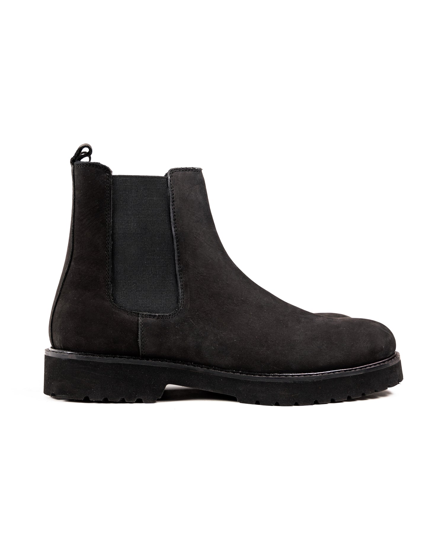 Black Hazel chunky boots in nubuck leather