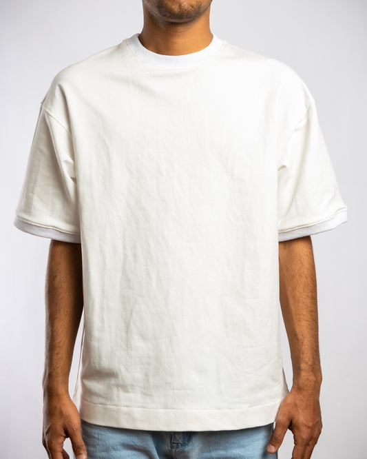 White loose fit plain t-shirt