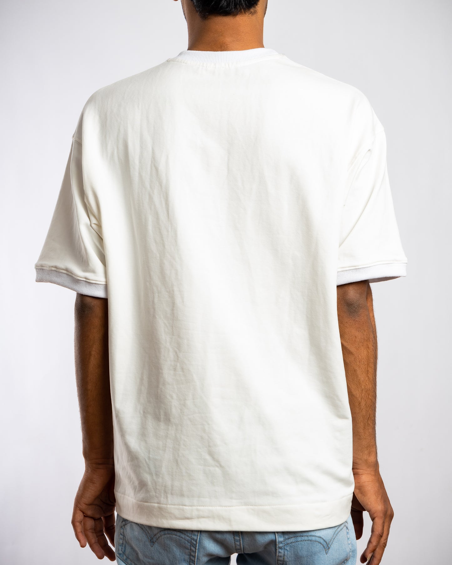 White loose fit plain t-shirt